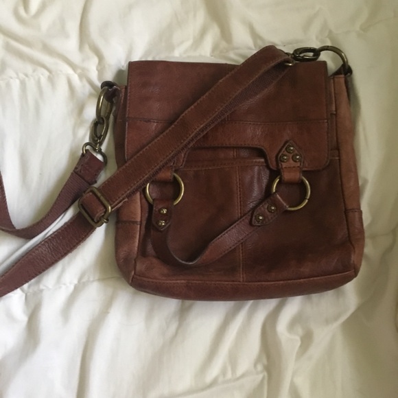 Lucky Brand Handbags - brown leather crossbody bag